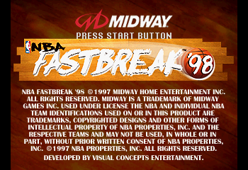 NBA Fastbreak 98 Title Screen